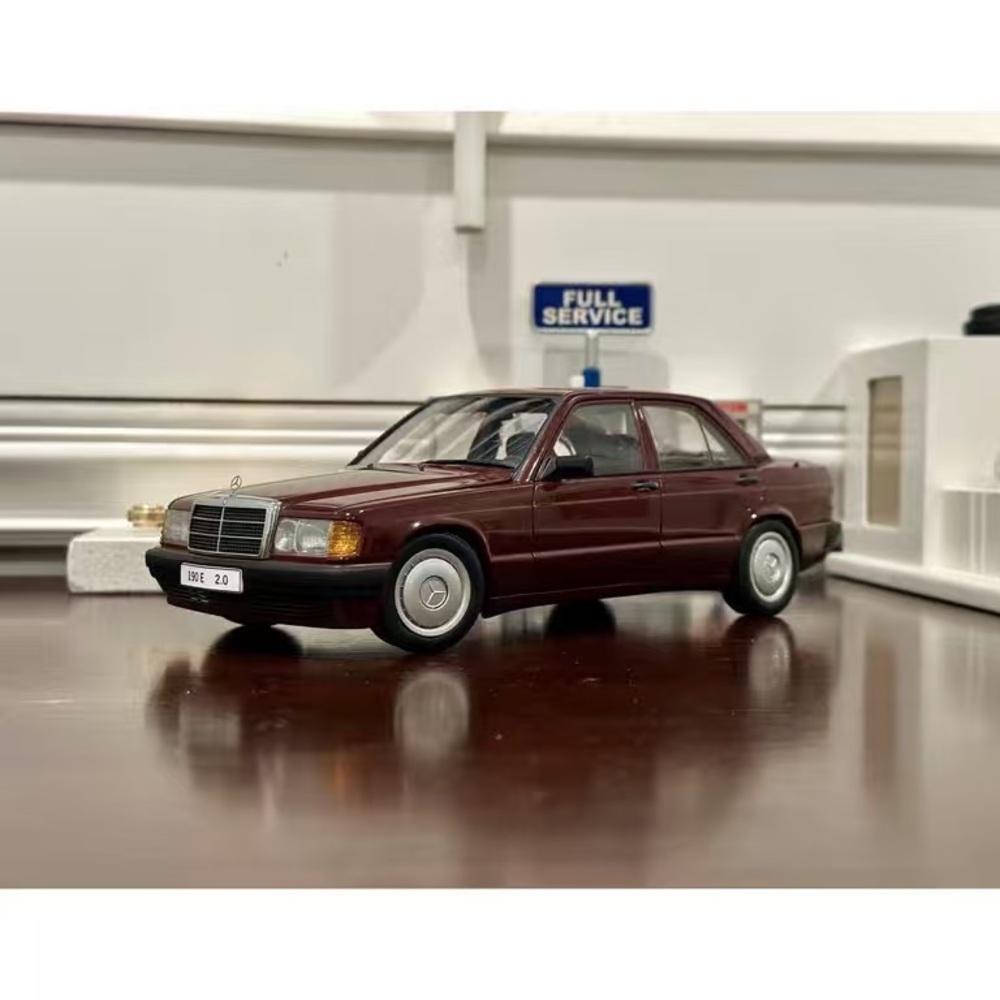 Mercedes-Benz Burgundy Die-Cast Sedan Toy Car